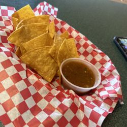 Warm chips n spicy salsa. Yum!!!