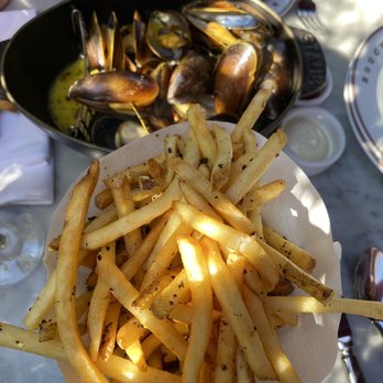 Bouchon - Steamed Mussels + Truffle Fries - French Near Me - Yountville, California Bouchon - Steamed Mussels + Truffle Fries - French Near Me - Yountville, California