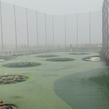 Topgolf - The course during a windy gusty rain storm - Golf Near Me - Roseville, California