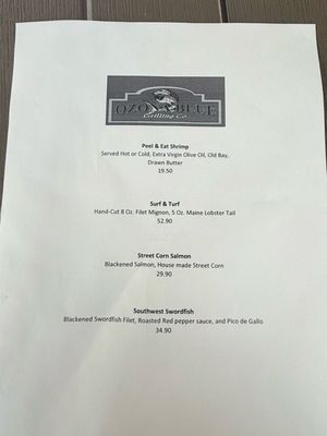 Menu photo 3 Ozona Blue Grilling Palm Harbor, FL Menu photo 3 Ozona Blue Grilling Palm Harbor, FL
