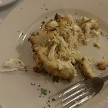 Angie's Seafood - Crab cake showing large lump crab - Seafood Near Me - Baltimore, Maryland