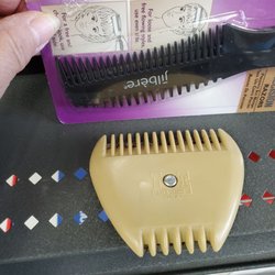 I wanted a comb with longer tines...but I ended up liking the two-sided razor comb with the comb handle.