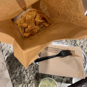 Chipotle Mexican Grill - The bag of chips I got for my chips & guacamole order. - Mexican Near Me - Frisco, Texas Chipotle Mexican Grill - The bag of chips I got for my chips & guacamole order. - Mexican Near Me - Frisco, Texas