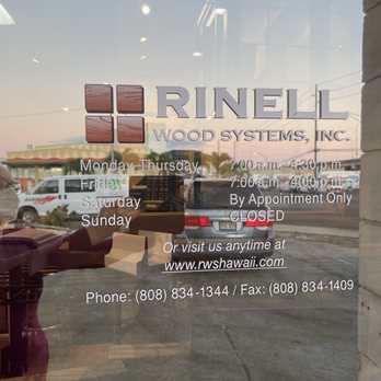 Rinell Wood Systems - Store hours - Building Supplies Near Me - Honolulu, Hawaii