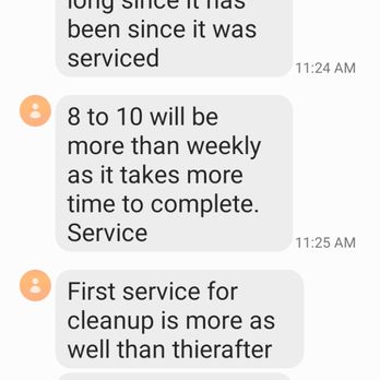 LawnPro - a text message sent to a customer about their service - Landscaping Near Me - Madison, Tennessee LawnPro - a text message sent to a customer about their service - Landscaping Near Me - Madison, Tennessee