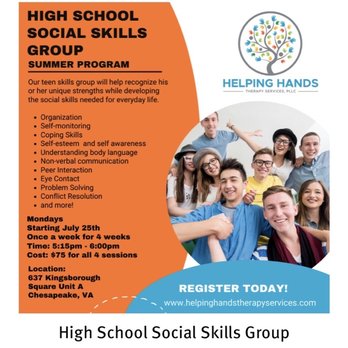 Helping Hands Therapy Services - Example of group offered at Helping Hands Therapy Services - Occupational Therapy Near Me - Chesapeake, Virginia Helping Hands Therapy Services - Example of group offered at Helping Hands Therapy Services - Occupational Therapy Near Me - Chesapeake, Virginia