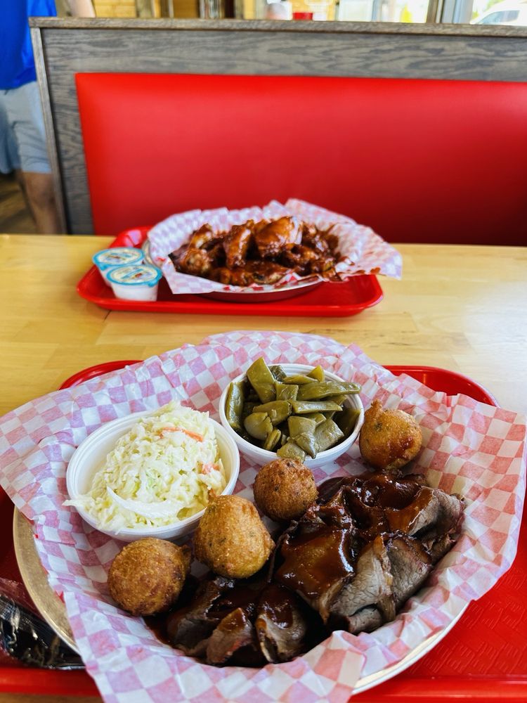 Food from Buddy’s bar-b-q