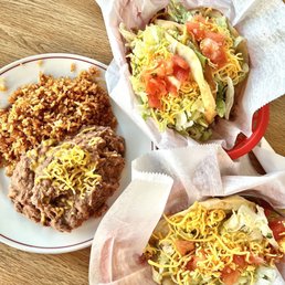 two tacoss and rice two tacoss and rice
