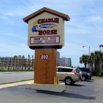 Charlie Horse Restaurant - Road Sign - Seafood Near Me - Ormond Beach, Florida
