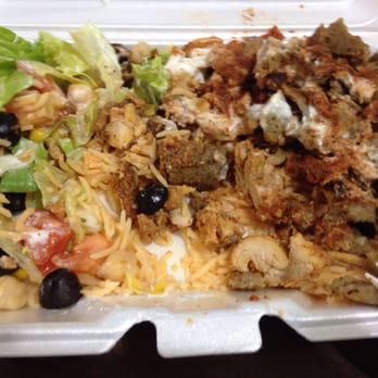 Rafiqi's - Combo lamb and chicken. Ate half and more than enough still laying there - Halal Near Me - New York, New York Rafiqi's - Combo lamb and chicken. Ate half and more than enough still laying there - Halal Near Me - New York, New York