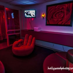 Club Joi - Hand Chair in glass play room.