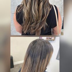 Painted Ponytail By Rachel - Before and after