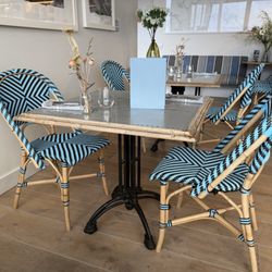 Uig Sands - Industrial choice tables with garish, but fun chairs