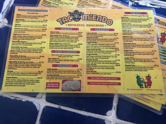 Menu photo 5 Tacomiendo Culver City, CA