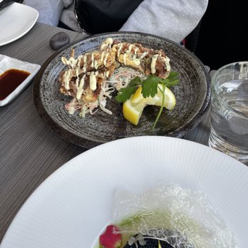 Miku - Soft shell crab and seaweed caviar in yuzu ponzu - Japanese Near Me - Vancouver, British Columbia Miku - Soft shell crab and seaweed caviar in yuzu ponzu - Japanese Near Me - Vancouver, British Columbia