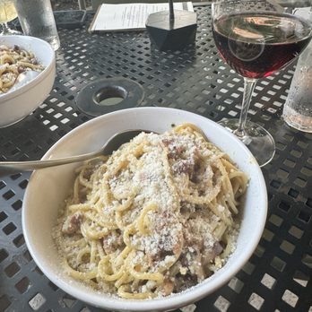 Coltivare - Black pepper pasta made carbonara style. Delicious! - Italian Near Me - Houston, Texas