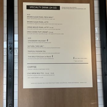 Boba Bliss - Menu as of 12/18/21 - Bubble Tea Near Me - Mountain View, California