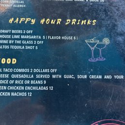 Happy Hour Menu Happy Hour Menu