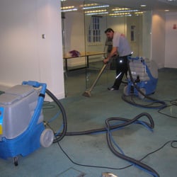Alfa Cleaning Services - Steam Cleaning Carpets in an Office