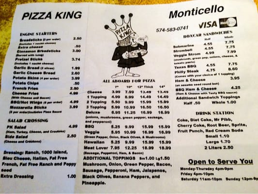 Menu photo 5 Monticello Pizza King Monticello, IN Menu photo 5 Monticello Pizza King Monticello, IN