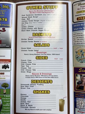 Menu photo 2 Paige's Root Beer Dunnellon, FL
