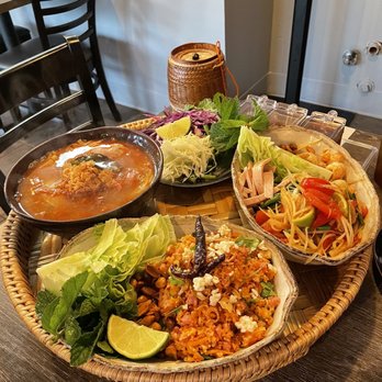 Nok’s Kitchen - Sticky Rice Papaya Salad Crispy Rice Salad (Nam Khao) Beef Noodle Soup (Khao Pun Sin) - Laotian Near Me - Westminster, California Nok’s Kitchen - Sticky Rice Papaya Salad Crispy Rice Salad (Nam Khao) Beef Noodle Soup (Khao Pun Sin) - Laotian Near Me - Westminster, California