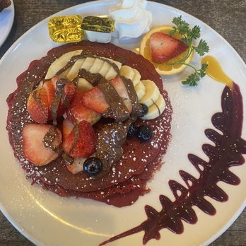 Swami's Cafe - Red velvet pancakes - Juice Bars & Smoothies Near Me - Carlsbad, California