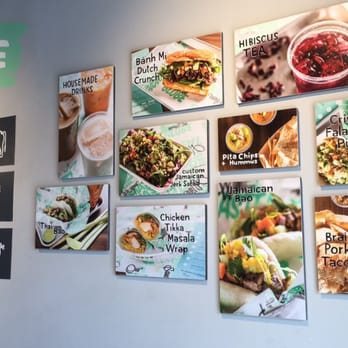 Heritage Eats - Different menu items on the wall - Salad Near Me - Napa, California