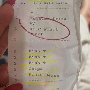 Rubio's Coastal Grill - Receipt clearly saying -minus the onion and cilantro  Them highlighting means they acknowledge that right? - Mexican Near Me - Redlands, California