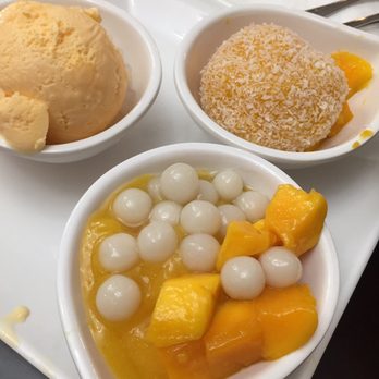 Icy Melon - I think this one was S6, it is a trio combination that included fresh, sweet mango! - Desserts Near Me - Edison, New Jersey