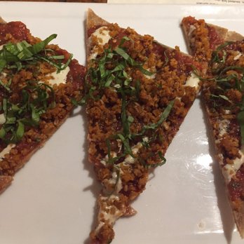 SunCafe - Pizza on SunOrganic crust - very tasty, but a bit pricey for $18 (if you selected regular crust it'd be a meal) - Vegan Near Me - Studio City, California SunCafe - Pizza on SunOrganic crust - very tasty, but a bit pricey for $18 (if you selected regular crust it'd be a meal) - Vegan Near Me - Studio City, California