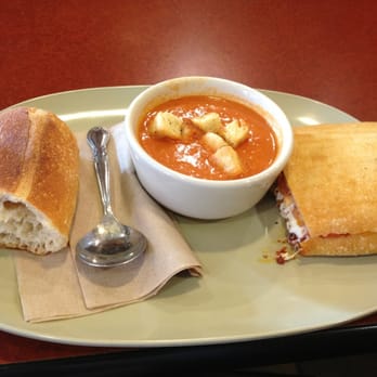 Panera Bread - You Pick Two...mozzarella and tomato panini with a cup of tomato soup. - Sandwiches Near Me - Lawrenceville, Georgia Panera Bread - You Pick Two...mozzarella and tomato panini with a cup of tomato soup. - Sandwiches Near Me - Lawrenceville, Georgia