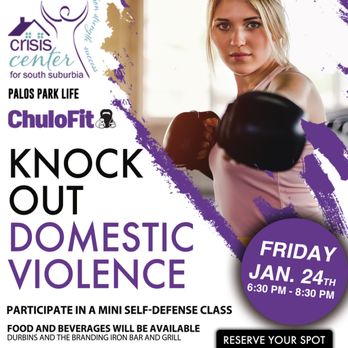 ChuloFit Training Studio  - Knock Out Domestic Violence!! Call to inquire 708-586-7088.           Friday, January 24th - Kickboxing Near Me - Palos Heights, Illinois