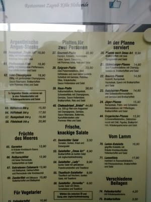 Menu photo 2 Restaurant Zagreb Cologne, NW