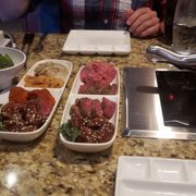 Photo of The Melting Pot - Newport News, VA, United States. Meats for dipping