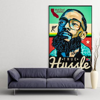 Skillz Rekognize Skillz - "True Hussle" Oversized Wall Art. We can print large & oversized prints on poster paper & also canvas if requested. - Screen Printing/T-Shirt Printing Near Me - Vallejo, California