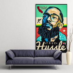 Skillz Rekognize Skillz - "True Hussle" Oversized Wall Art. We can print large & oversized prints on poster paper & also canvas if requested.