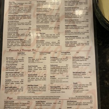 Foretti's - Menu page 1 - Italian Near Me - Corona Del Mar, California