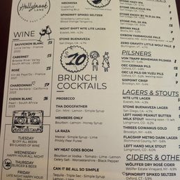Brunch drink menu Brunch drink menu