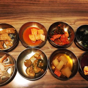 Ahjoomah's Apron - Banchan-the tofu and kimchi were our favorites but all good! - Korean Near Me - Chicago, Illinois