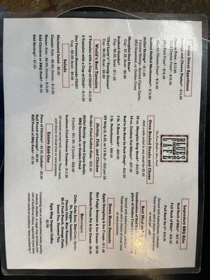 Menu photo 1 Blues City Cafe Memphis, TN