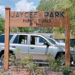 Jaycee Park - Park sign