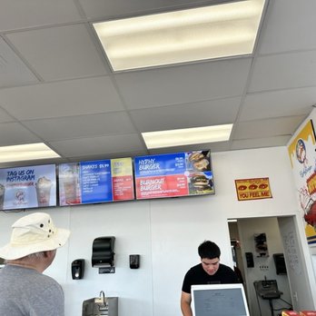 Hyphy Burger - Order counter and menu signage on the wall - Burgers Near Me - Oakland, California