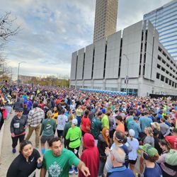 Indianapolis Marathon - Yikes, that is a lot of runners! My daughter is the 37th dot from the left!