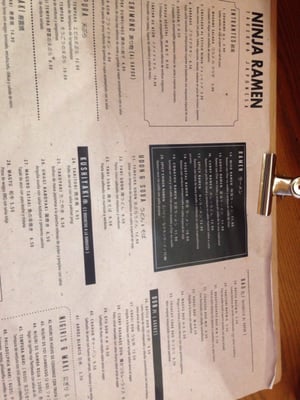 Menu photo 5 Ninja Ramen Madrid, M