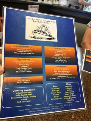 Menu photo 4 Atlantic Seafood Restaurant Fernandina Beach, FL Menu photo 4 Atlantic Seafood Restaurant Fernandina Beach, FL