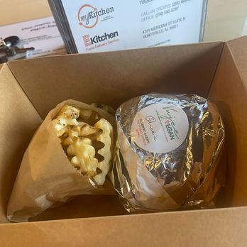 Vujee Vegan - Chicken burger and waffle fries - Vegan Near Me - Huntsville, Alabama Vujee Vegan - Chicken burger and waffle fries - Vegan Near Me - Huntsville, Alabama