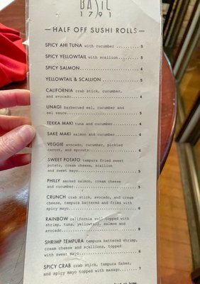 Menu photo 2 Basil 1791 Hamilton, OH