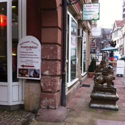 Pizzeria Portobello - Sign as approaching from river and pedestrian zone