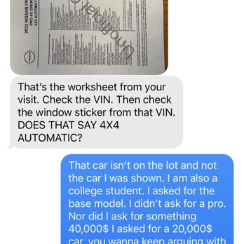 Royal Nissan - Manger contacting me in regards to car, without any prior conversation in person. - Car Dealers Near Me - Baton Rouge, Louisiana Royal Nissan - Manger contacting me in regards to car, without any prior conversation in person. - Car Dealers Near Me - Baton Rouge, Louisiana